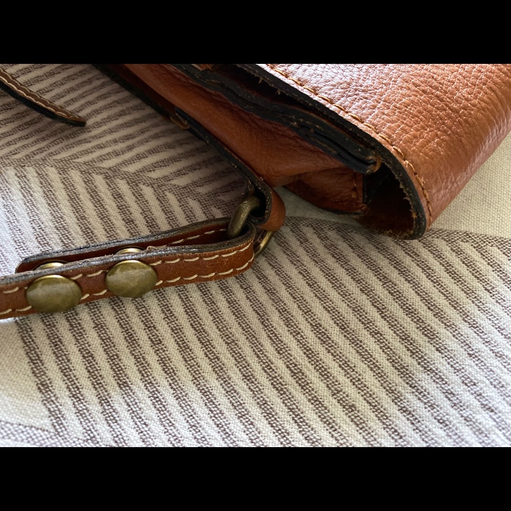 Patricia Nash brown leather crossbody satchel bag - Picture 6 of 10